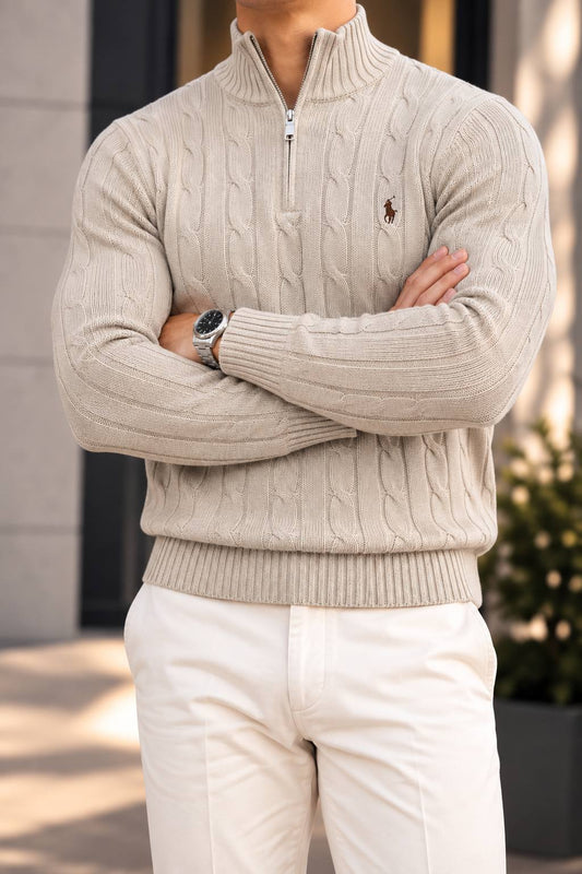 RL Half Zipper (Beige)